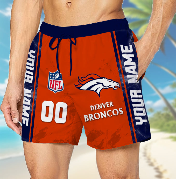 LIMITED EDITION - NEW CUSTOMIZED NFL13 DVB DENVER BRONCOS UNISEX SHORT PANTS