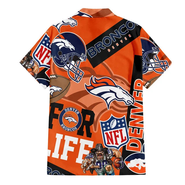 LIMITED EDITION - NEW CUSTOMIZED NFL13 DVB DENVER BRONCOS UNISEX HAWAIIAN SHIRT & SHORTS SET