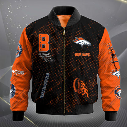 LIMITED EDITION - NEW CUSTOMIZED NFL13 DVB DENVER BRONCOS SATIN VARSITY JACKET & LONG PANTS