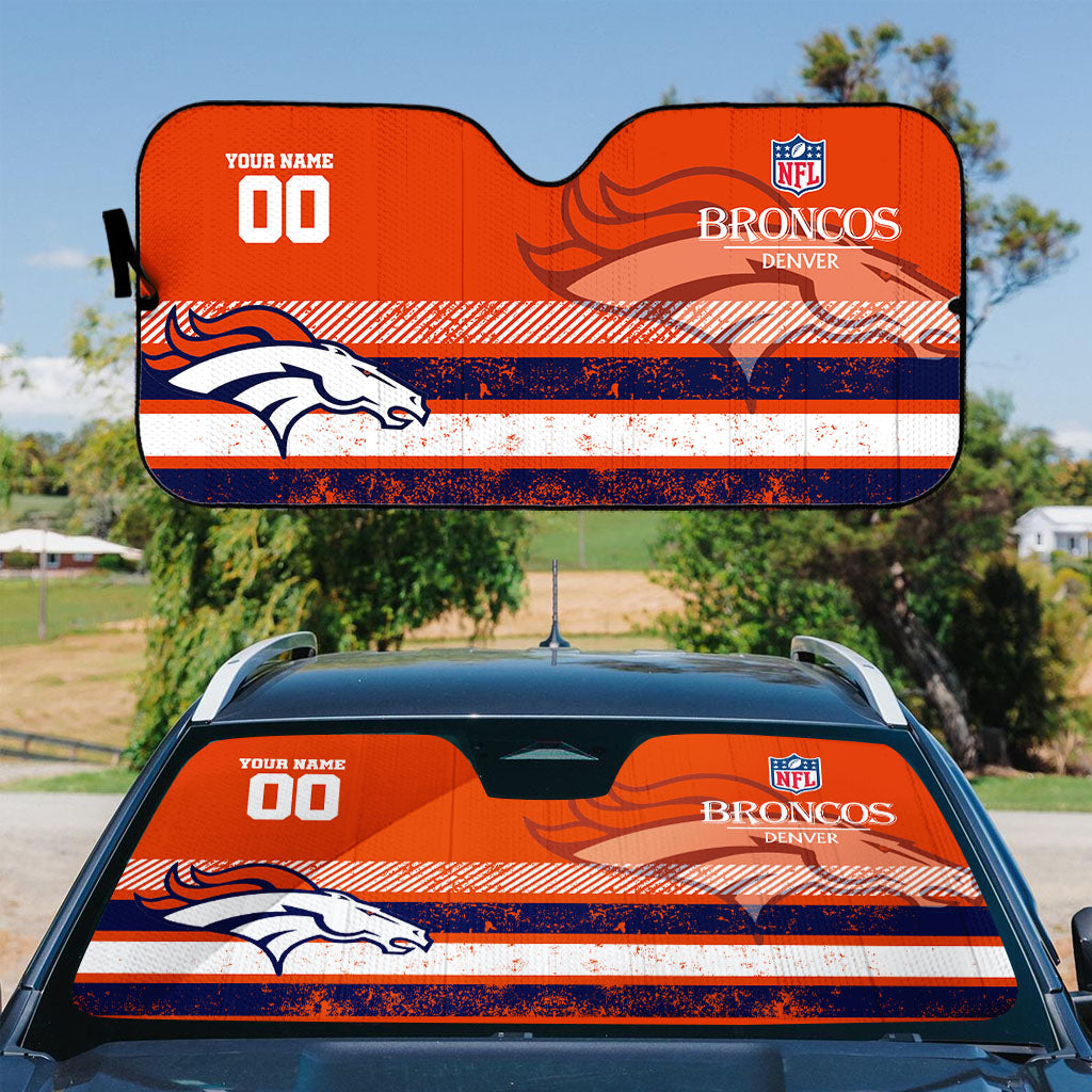 LIMITED EDITION - NEW CUSTOMIZED NFL13 DVB DENVER BRONCOS AUTO WINDSHIELD SHADE