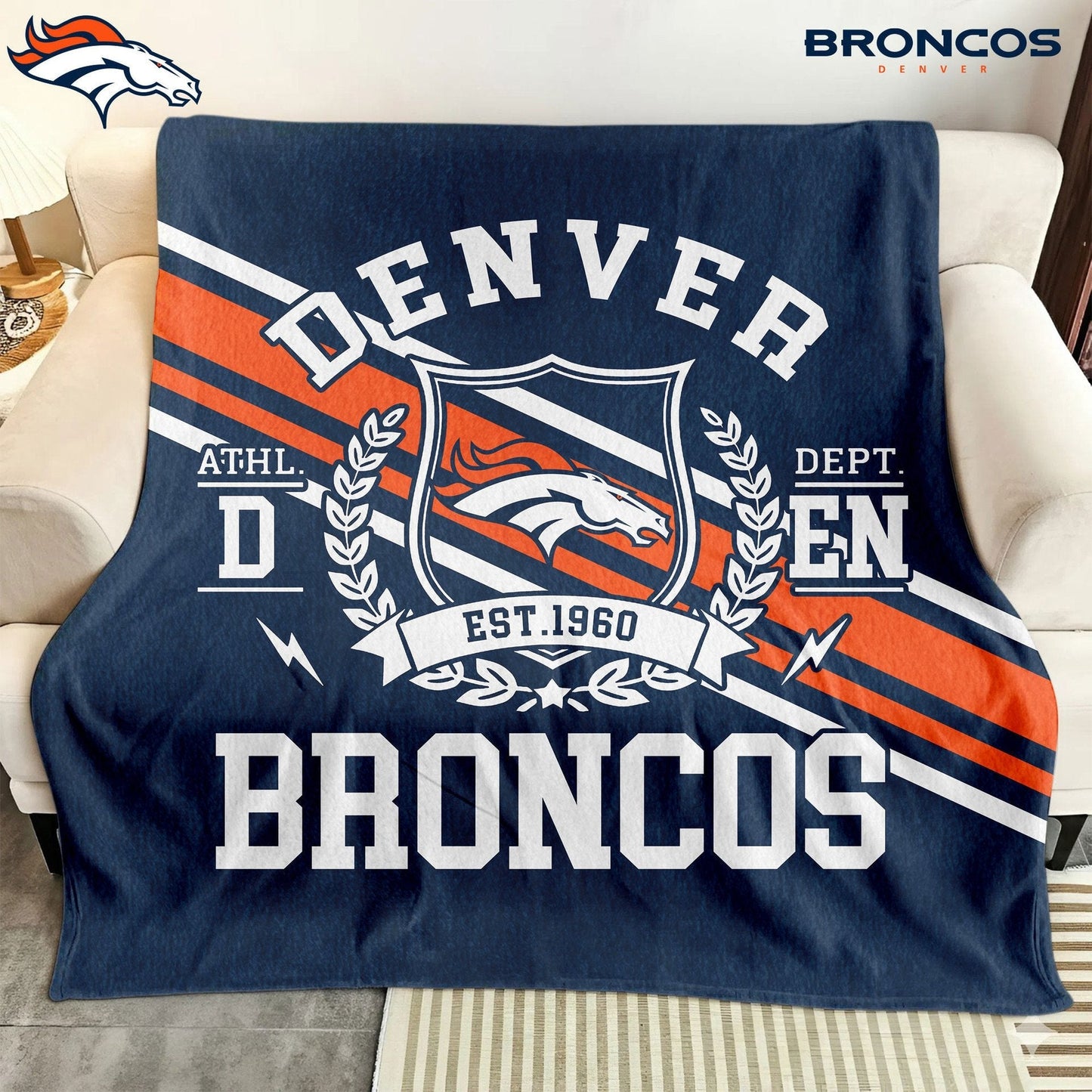 LIMITED EDITION - NEW CUSTOMIZED NFL13 DVB DENVER BRONCOS NORMAL & FLEECE BLANKET