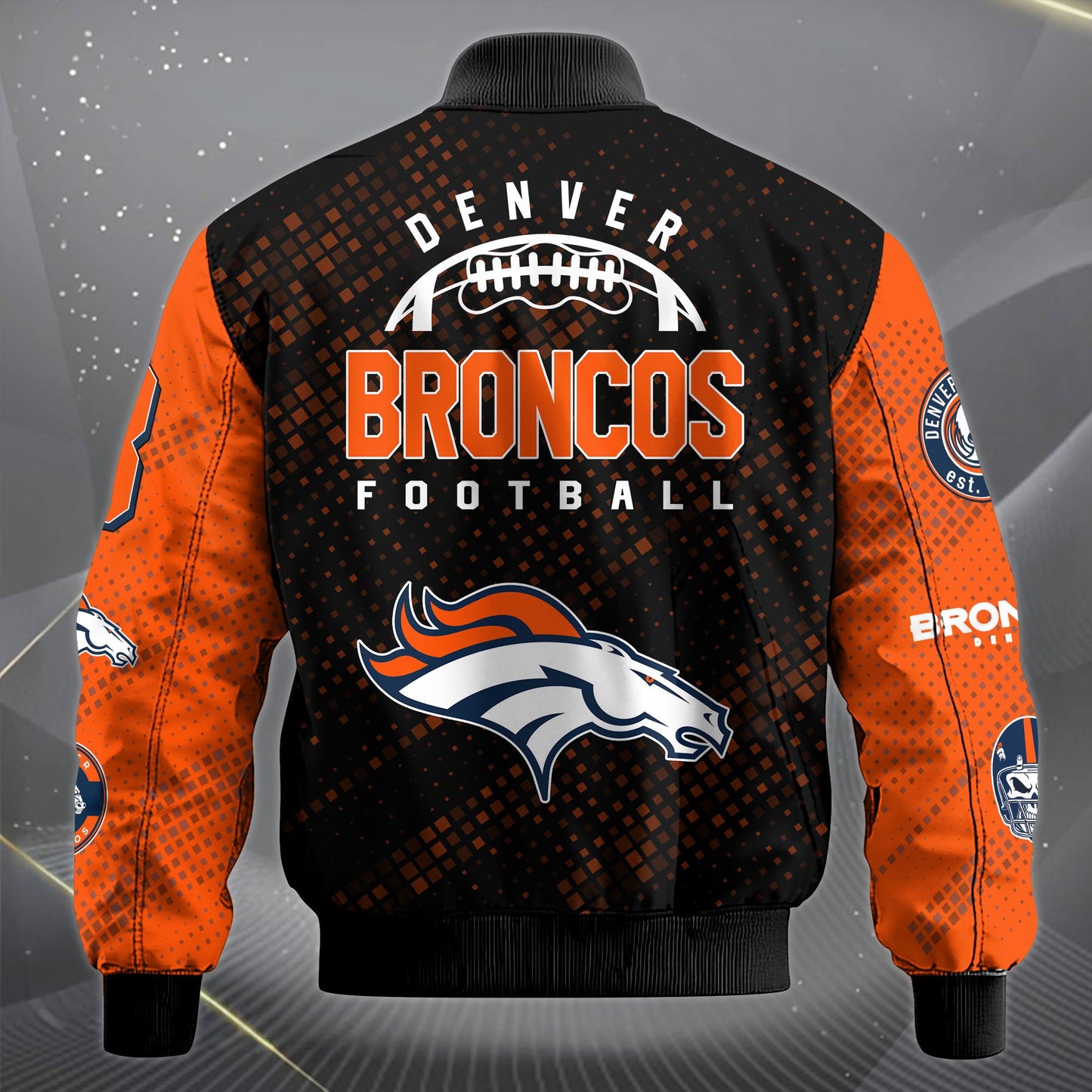 LIMITED EDITION - NEW CUSTOMIZED NFL13 DVB DENVER BRONCOS SATIN VARSITY JACKET & LONG PANTS