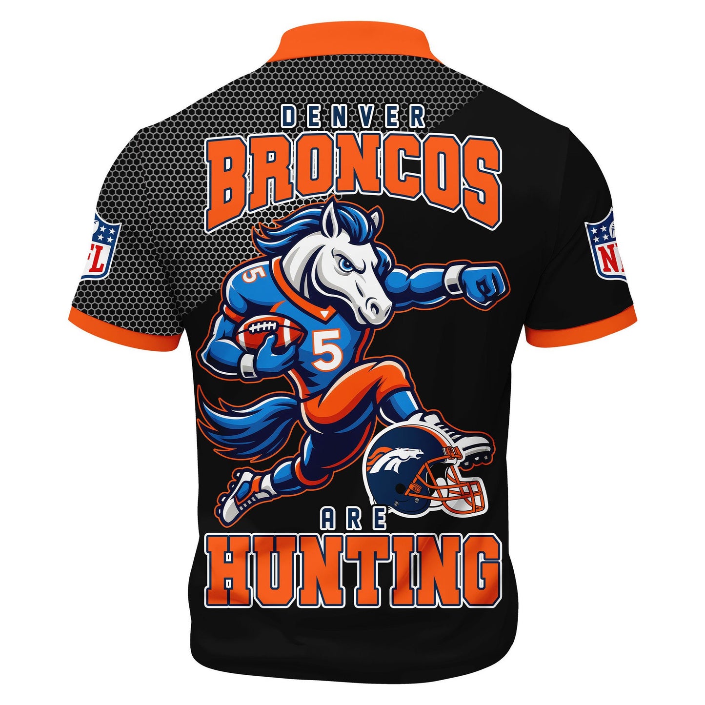 LIMITED EDITION - NEW CUSTOMIZED NFL13 DVB DENVER BRONCOS HARLEY-DAVIDSON POLO WITH ZIPPER SHIRT