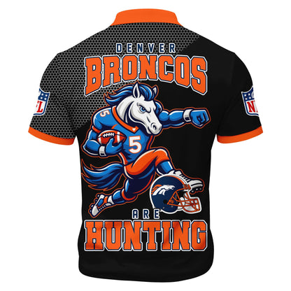 LIMITED EDITION - NEW CUSTOMIZED NFL13 DVB DENVER BRONCOS HARLEY-DAVIDSON POLO WITH ZIPPER SHIRT