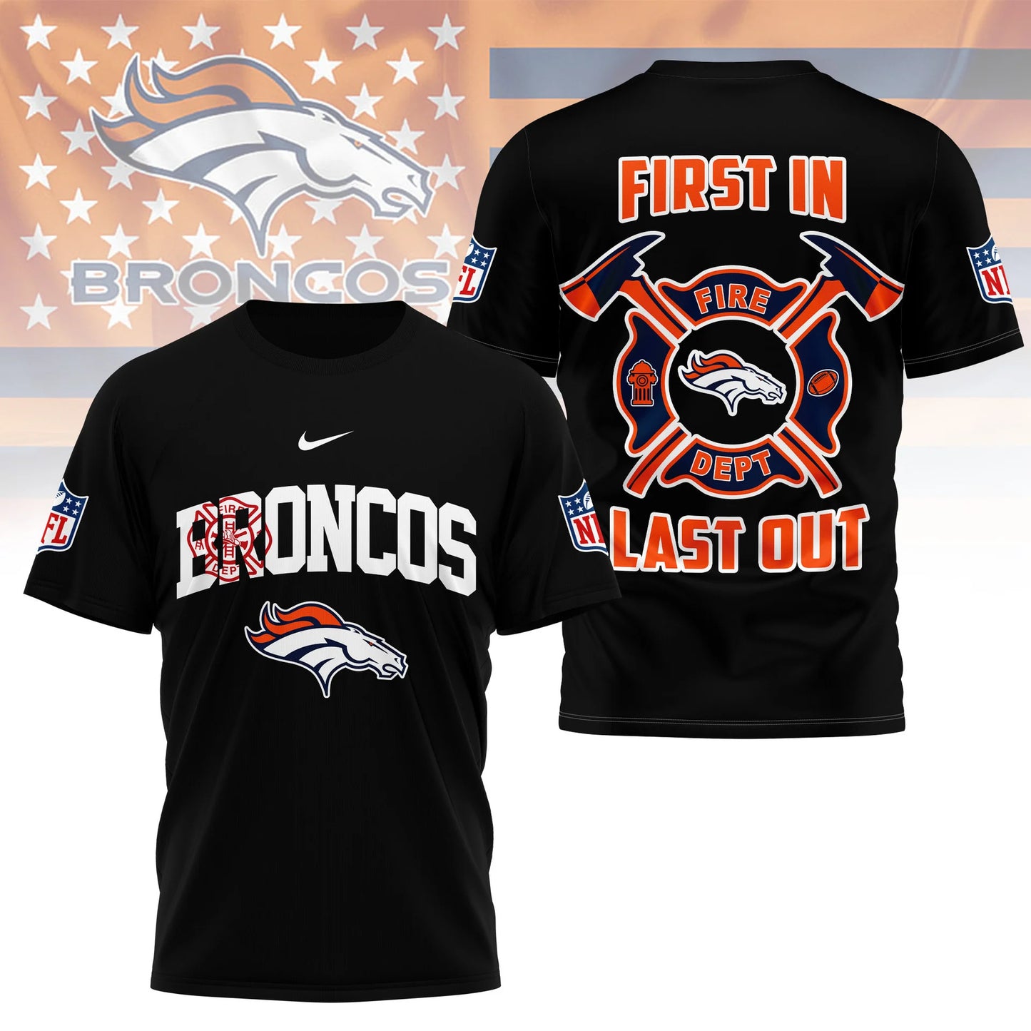 LIMITED EDITION - NEW CUSTOMIZED NFL13 DVB DENVER BRONCOS T-SHIRT | MULTIPLE COLORS AVAILABLE