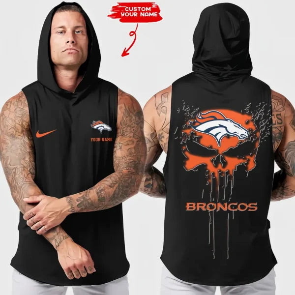 LIMITED EDITION - NEW CUSTOMIZED NFL13 DVB DENVER BRONCOS HOODED TANK TOP
