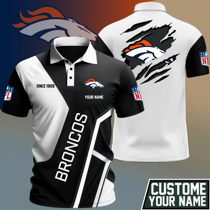 LIMITED EDITION - NEW CUSTOMIZED NFL13 DVB DENVER BRONCOS POLO SHIRT