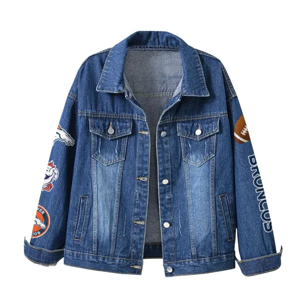 LIMITED EDITION - NEW CUSTOMIZED NFL13 DVB DENVER BRONCOS DENIM JACKET