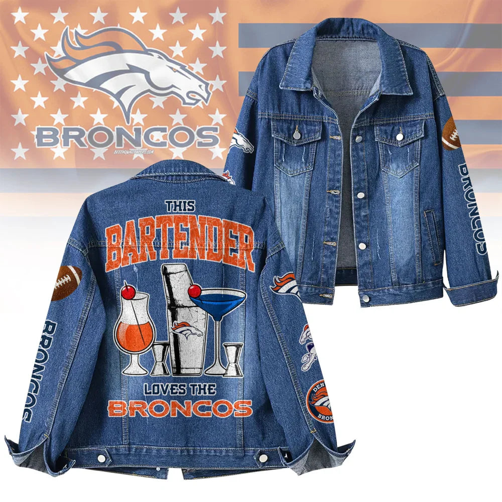 LIMITED EDITION - NEW CUSTOMIZED NFL13 DVB DENVER BRONCOS DENIM JACKET