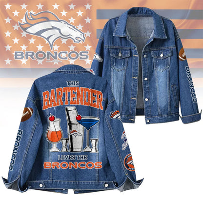 LIMITED EDITION - NEW CUSTOMIZED NFL13 DVB DENVER BRONCOS DENIM JACKET