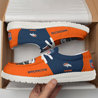 LIMITED EDITION - NEW CUSTOMIZED NFL13 DVB DENVER BRONCOS LOAFER SHOES