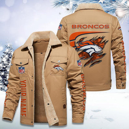 LIMITED EDITION - NEW CUSTOMIZED NFL13 DVB DENVER BRONCOS FLEECE JACKET