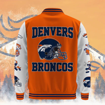 LIMITED EDITION - NEW CUSTOMIZED NFL13 DVB DENVER BRONCOS BASEBALL JACKET