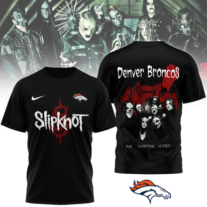 LIMITED EDITION - NEW CUSTOMIZED NFL13 DVB DENVER BRONCOS SLIPKNOT 3D SHIRT