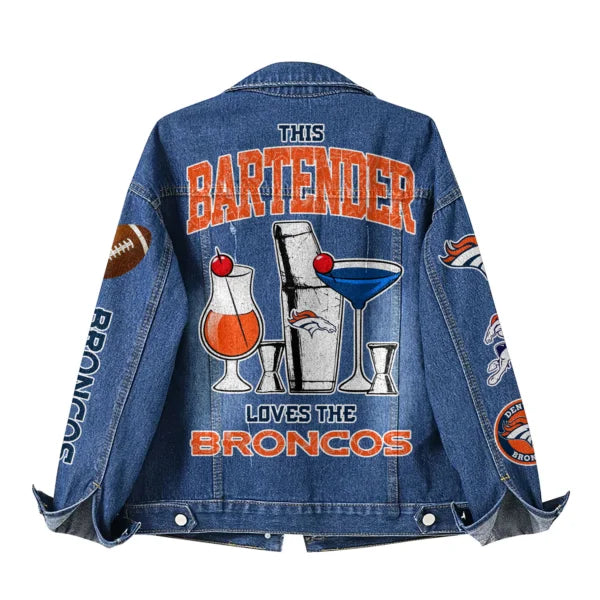 LIMITED EDITION - NEW CUSTOMIZED NFL13 DVB DENVER BRONCOS DENIM JACKET