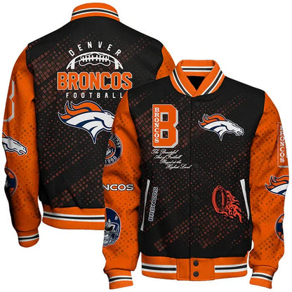 LIMITED EDITION - NEW CUSTOMIZED NFL13 DVB DENVER BRONCOS SATIN VARSITY JACKET & BASEBALL JACKET