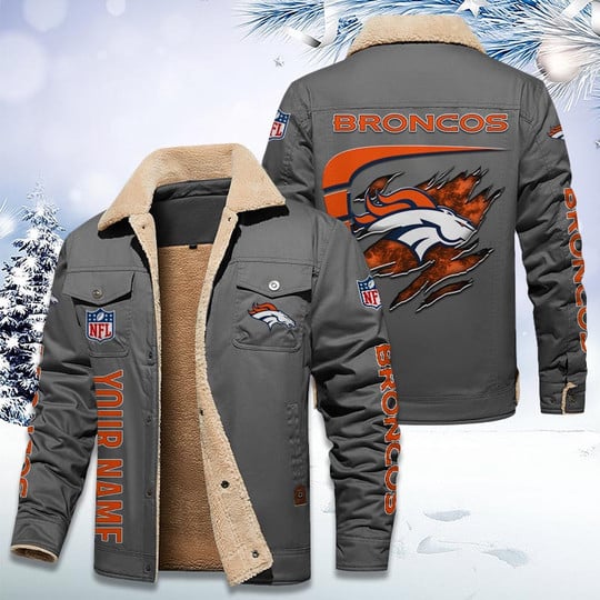 LIMITED EDITION - NEW CUSTOMIZED NFL13 DVB DENVER BRONCOS FLEECE JACKET