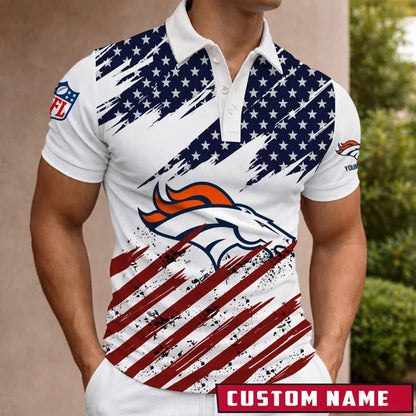 LIMITED EDITION - NEW CUSTOMIZED NFL13 DVB DENVER BRONCOS POLO SHIRT
