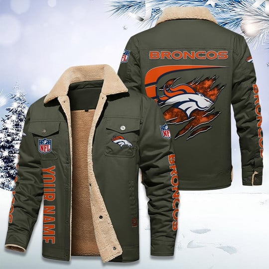 LIMITED EDITION - NEW CUSTOMIZED NFL13 DVB DENVER BRONCOS FLEECE JACKET