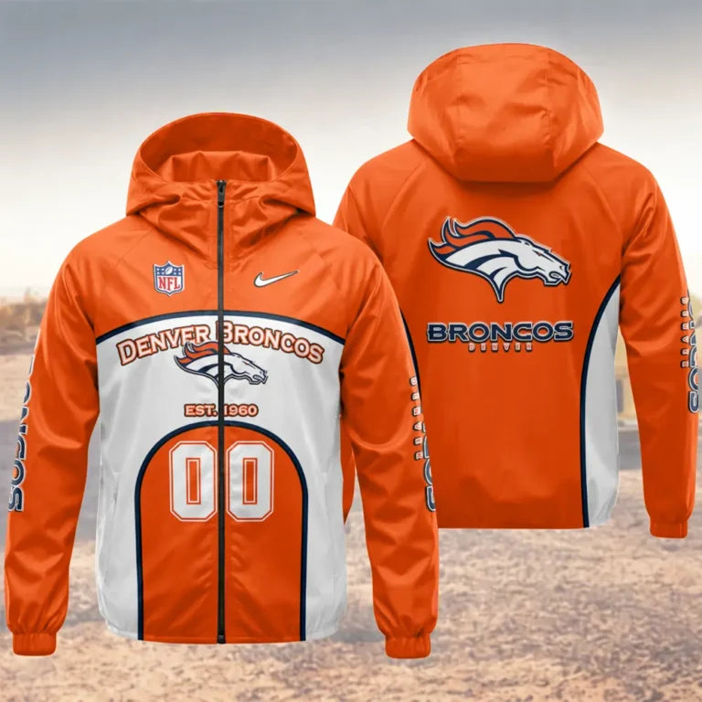 LIMITED EDITION - NEW CUSTOMIZED NFL13 DVB DENVER BRONCOS WINDBREAKER JACKET