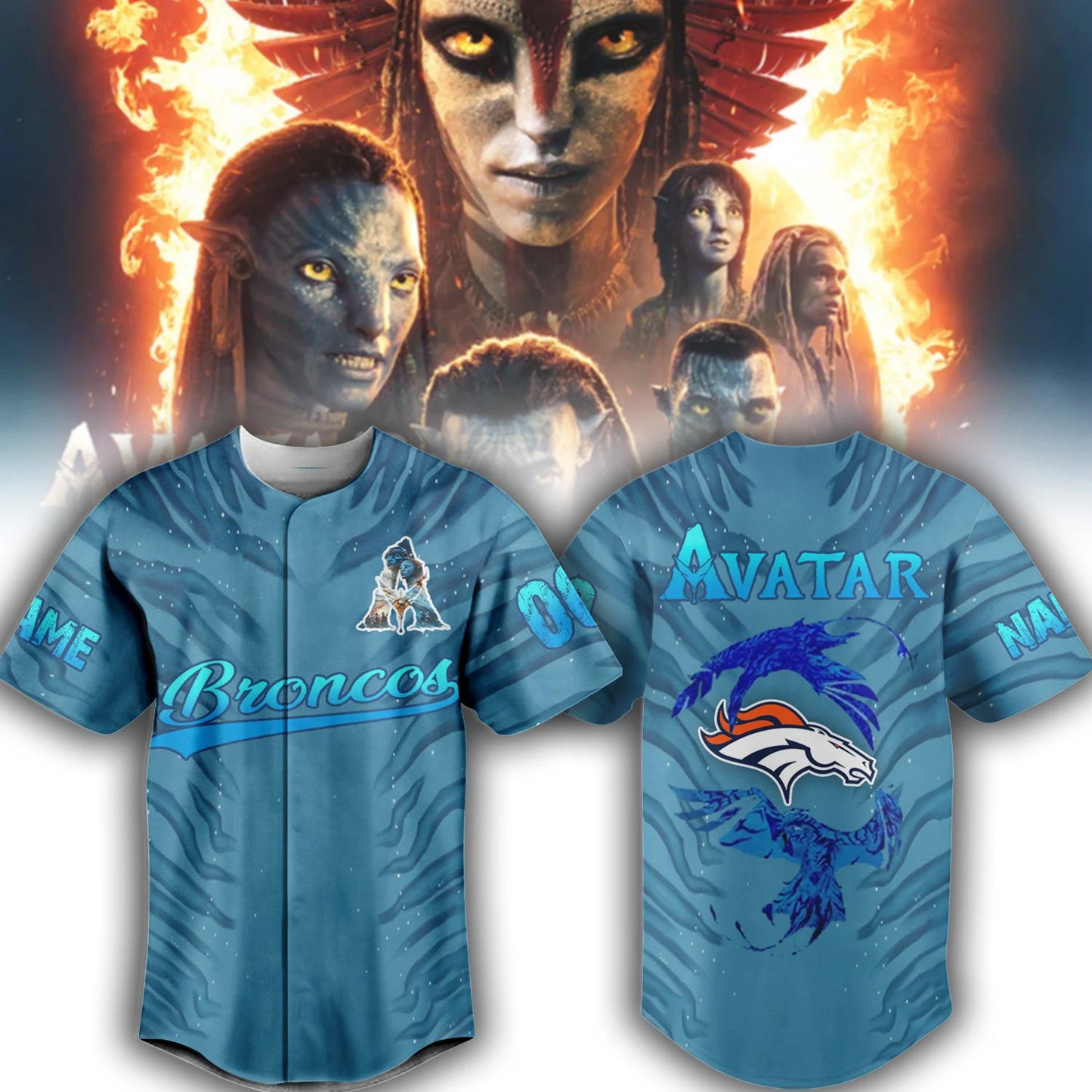 LIMITED EDITION - NEW CUSTOMIZED NFL13 DVB DENVER BRONCOS BASEBALL JERSEY