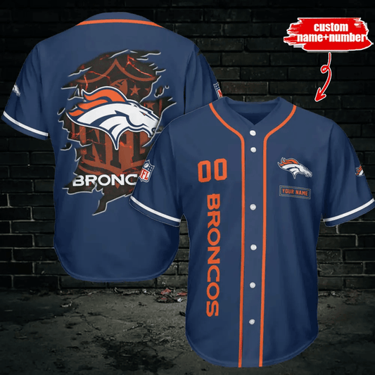 LIMITED EDITION - NEW CUSTOMIZED NFL13 DVB DENVER BRONCOS BASEBALL JERSEY