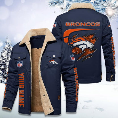 LIMITED EDITION - NEW CUSTOMIZED NFL13 DVB DENVER BRONCOS FLEECE JACKET