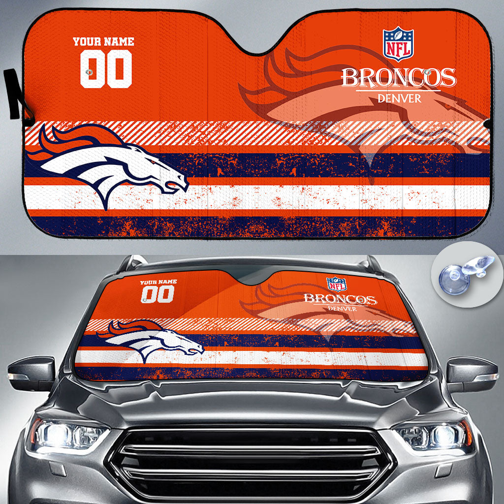 LIMITED EDITION - NEW CUSTOMIZED NFL13 DVB DENVER BRONCOS AUTO WINDSHIELD SHADE