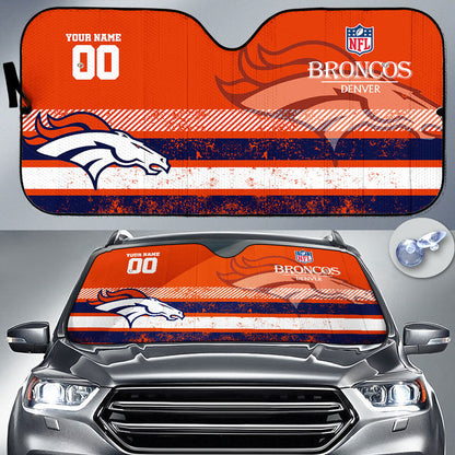 LIMITED EDITION - NEW CUSTOMIZED NFL13 DVB DENVER BRONCOS AUTO WINDSHIELD SHADE