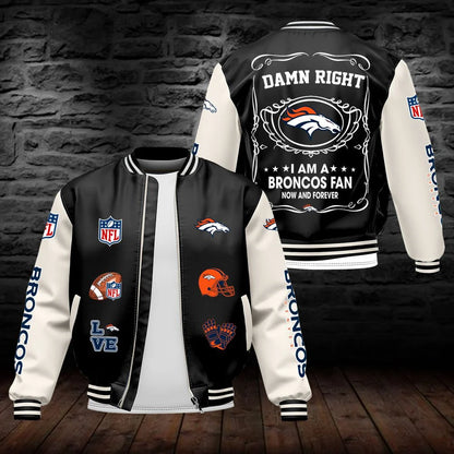 LIMITED EDITION - NEW CUSTOMIZED NFL13 DVB DENVER BRONCOS LEATHER BOMBER JACKET