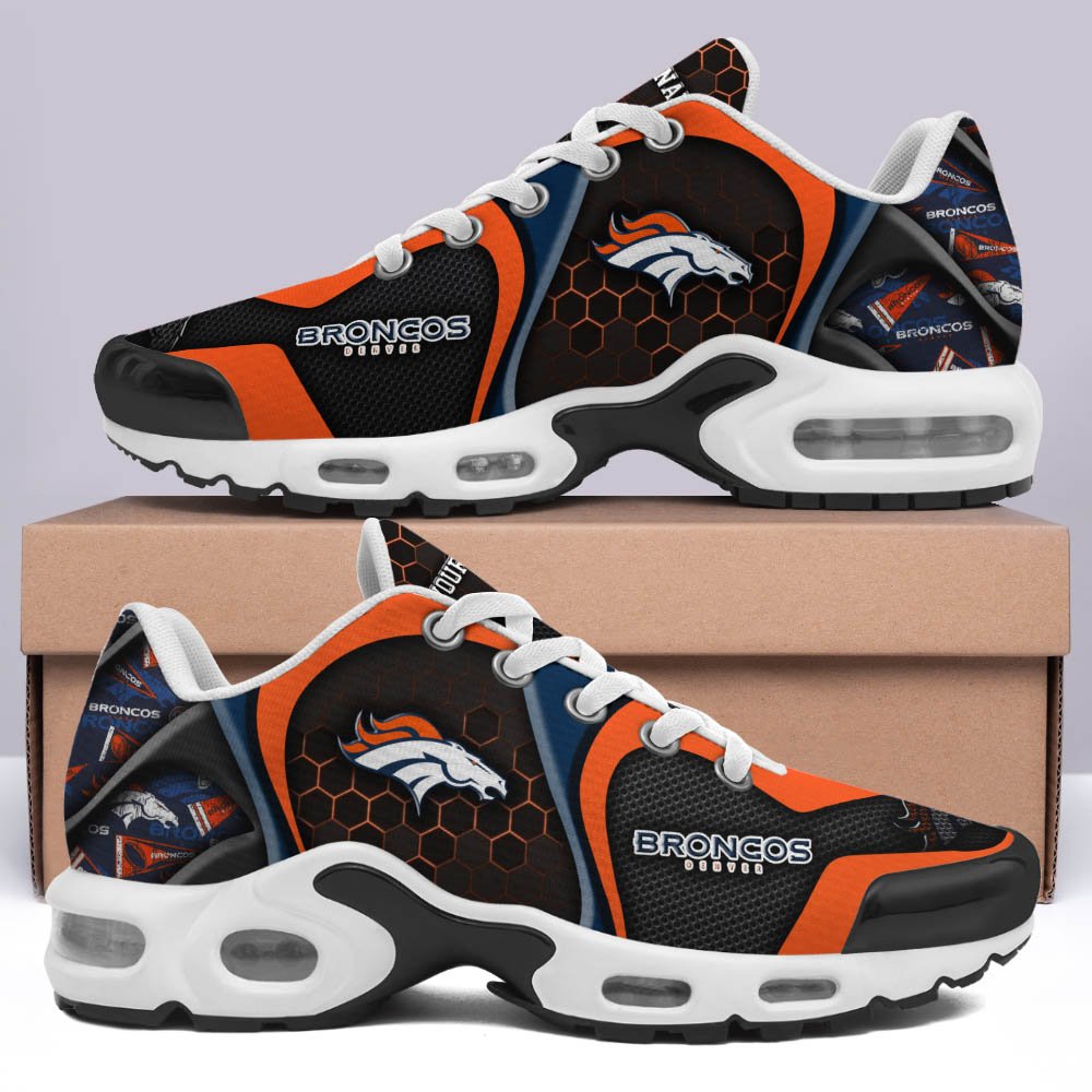 LIMITED EDITION - NEW CUSTOMIZED NFL13 DVB DENVER BRONCOS UNISEX AIR MAX PLUS SNEAKERS