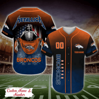 LIMITED EDITION - NEW CUSTOMIZED NFL13 DVB DENVER BRONCOS BASEBALL JERSEY