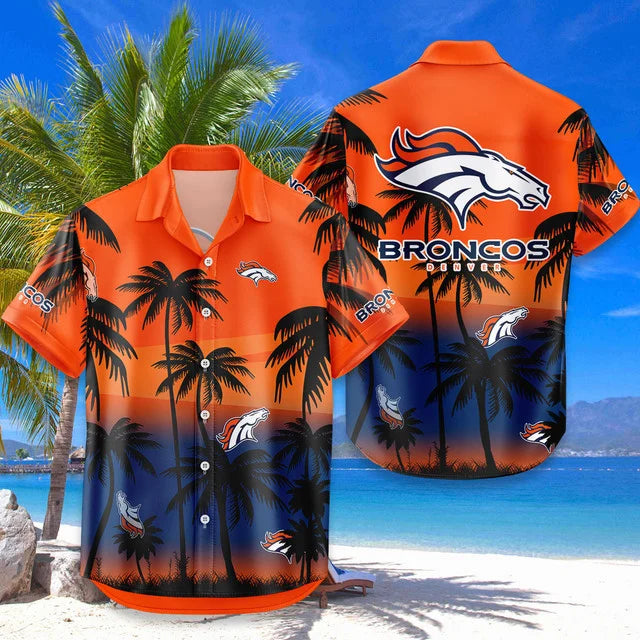 LIMITED EDITION - NEW CUSTOMIZED NFL13 DVB DENVER BRONCOS UNISEX HAWAIIAN SHIRT & SHORTS SET