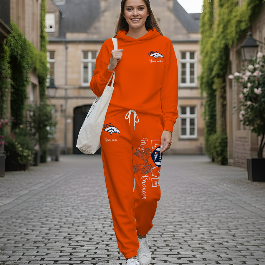 LIMITED EDITION - NEW CUSTOMIZED NFL13 DVB DENVER BRONCOS HOODIE & LONGPANTS
