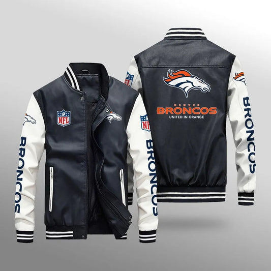 LIMITED EDITION - NEW CUSTOMIZED NFL13 DVB DENVER BRONCOS LEATHER BOMBER JACKET