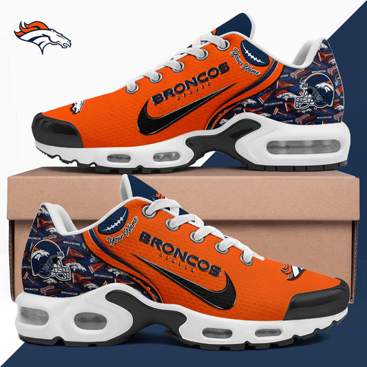 LIMITED EDITION - NEW CUSTOMIZED NFL13 DVB DENVER BRONCOS UNISEX AIR MAX PLUS SNEAKERS