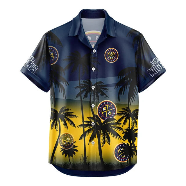 LIMITED EDITION - NEW CUSTOMIZED NBA08 DNU DENVER NUGGETS UNISEX HAWAIIAN SHIRT & SHORTS SET