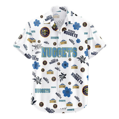 LIMITED EDITION - NEW CUSTOMIZED NBA08 DNU DENVER NUGGETS UNISEX HAWAIIAN SHIRT & SHORTS SET