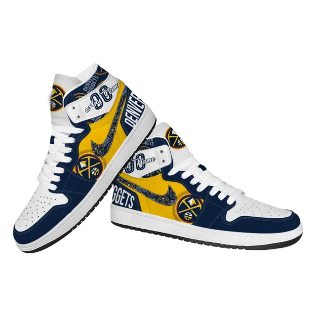 [HOT DEAL] NEW CUSTOMIZED NBA08 DNU DENVER NUGGETS AIR JORDAN SNEAKERS