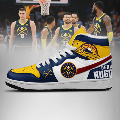 [HOT DEAL] NEW CUSTOMIZED NBA08 DNU DENVER NUGGETS AIR JORDAN SNEAKERS