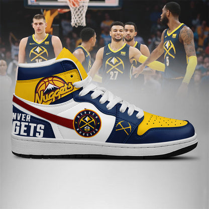 [HOT DEAL] NEW CUSTOMIZED NBA08 DNU DENVER NUGGETS AIR JORDAN SNEAKERS