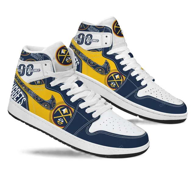 [HOT DEAL] NEW CUSTOMIZED NBA08 DNU DENVER NUGGETS AIR JORDAN SNEAKERS