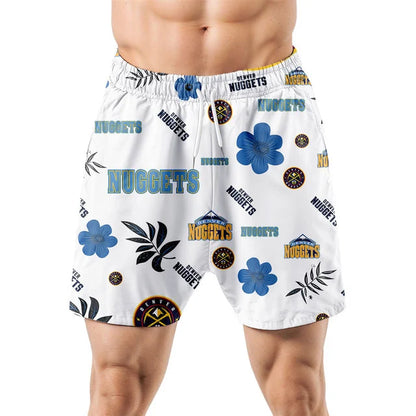 LIMITED EDITION - NEW CUSTOMIZED NBA08 DNU DENVER NUGGETS UNISEX HAWAIIAN SHIRT & SHORTS SET