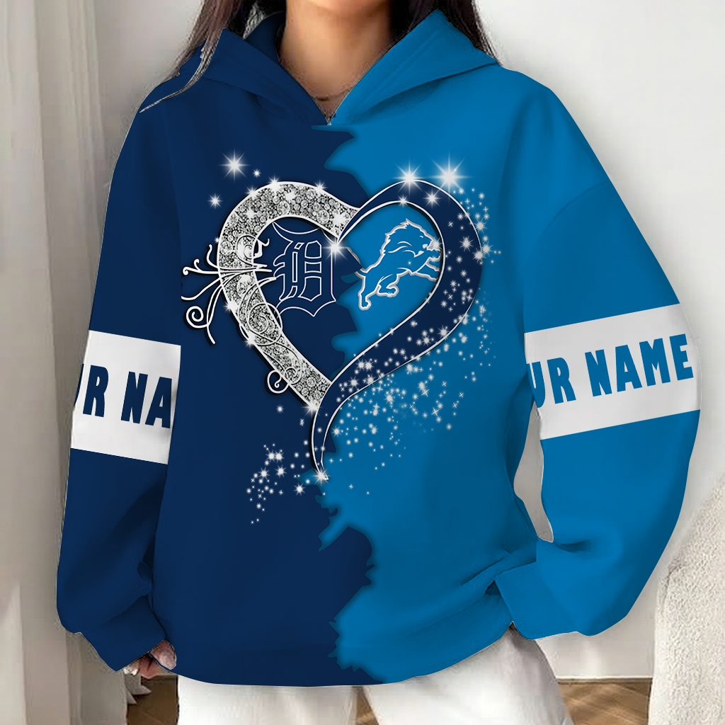 LIMITED EDITION - NEW CUSTOMIZED NFL04 DTL DETROIT LIONS x MLB16 DTS DETROIT TIGERS UNISEX T-SHIRT, POLO, HOODIE & JACKETS