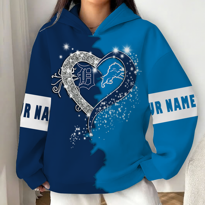 LIMITED EDITION - NEW CUSTOMIZED NFL04 DTL DETROIT LIONS x MLB16 DTS DETROIT TIGERS UNISEX T-SHIRT, POLO, HOODIE & JACKETS