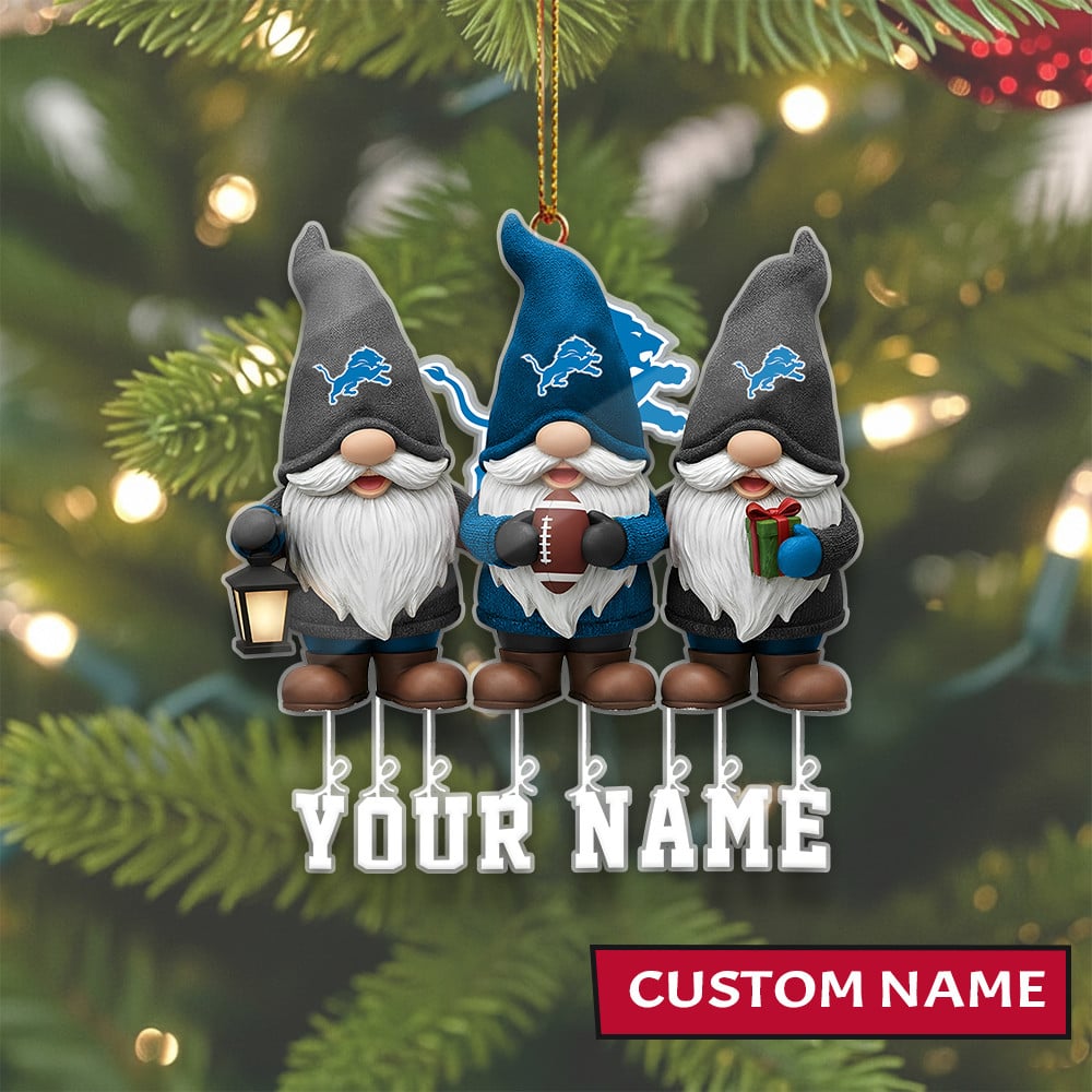 LIMITED EDITION - NEW CUSTOMIZED NFL04 DTL DETROIT LIONS ORNAMENT