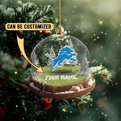 LIMITED EDITION - NEW CUSTOMIZED NFL04 DTL DETROIT LIONS ACRYLIC ORNAMENT