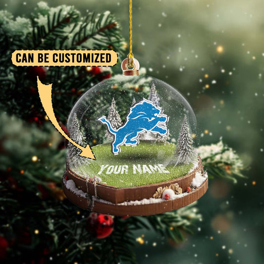 LIMITED EDITION - NEW CUSTOMIZED NFL04 DTL DETROIT LIONS ACRYLIC ORNAMENT