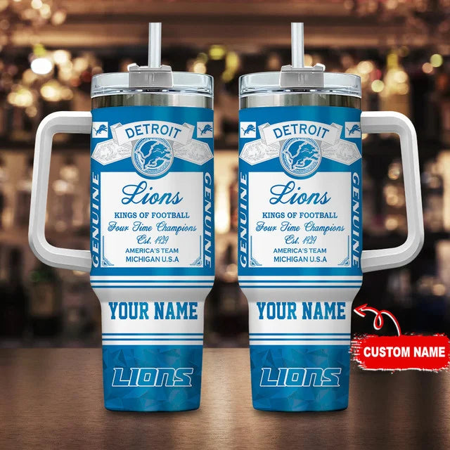 LIMITED EDITION - NEW CUSTOMIZED NFL04 DTL DETROIT LIONS TUMBLER CUP