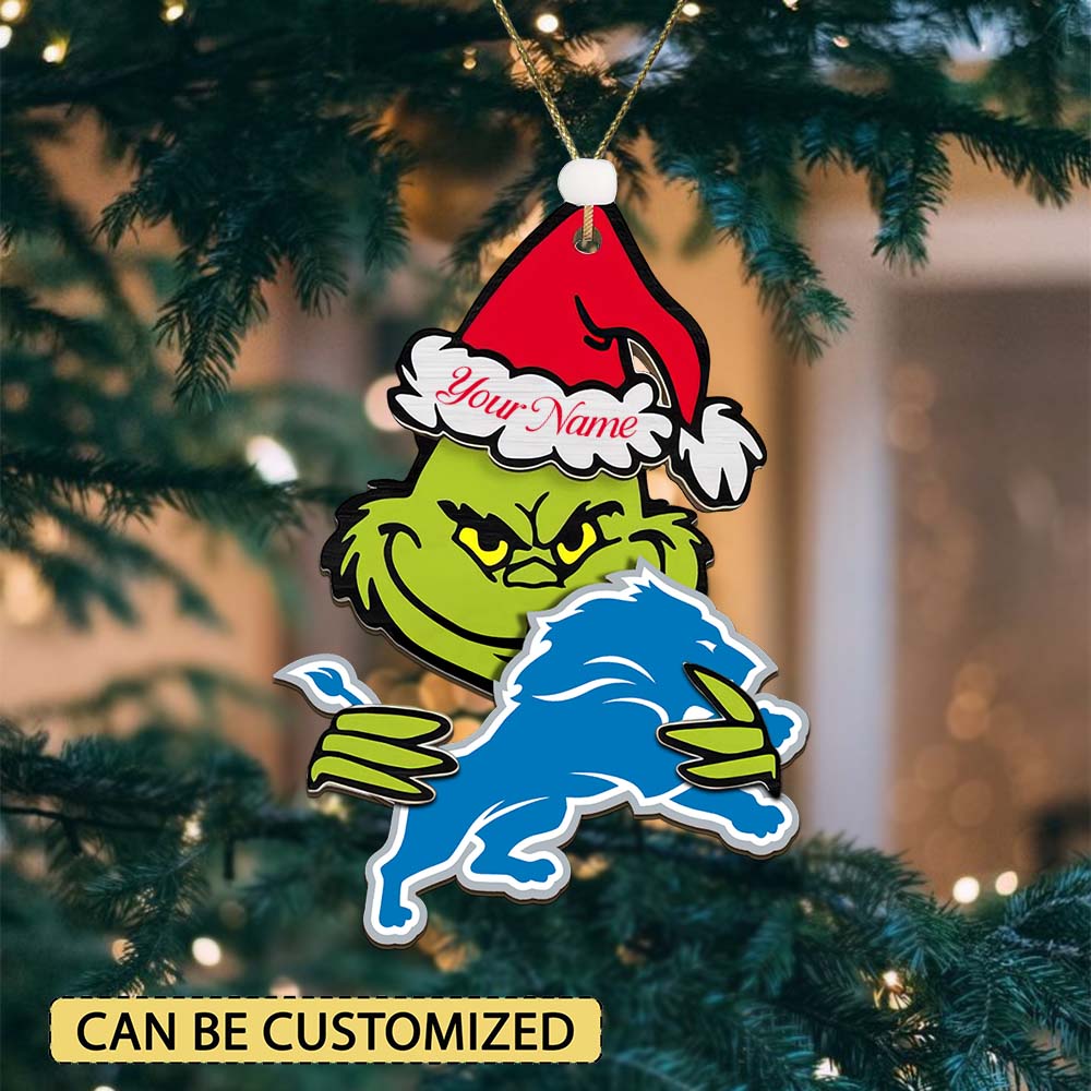 LIMITED EDITION - NEW CUSTOMIZED NFL04 DTL DETROIT LIONS ACRYLIC ORNAMENT